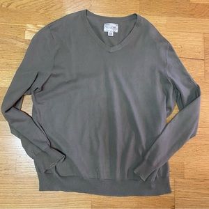 Article 365 Olive Cashmere Cotton Preppy Work Career Outdoor V Neck Sweater XL